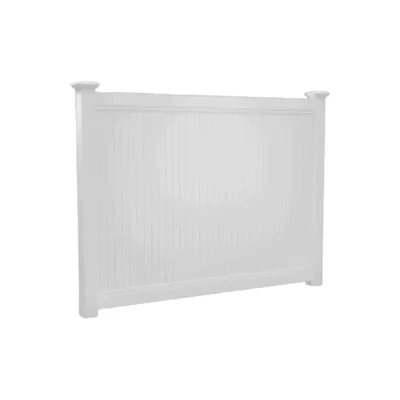 7ft Tall 2 Rails White Vinyl Privacy Fence Panels