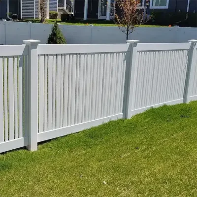 Flat Top Semi Privacy PVC Fence Application