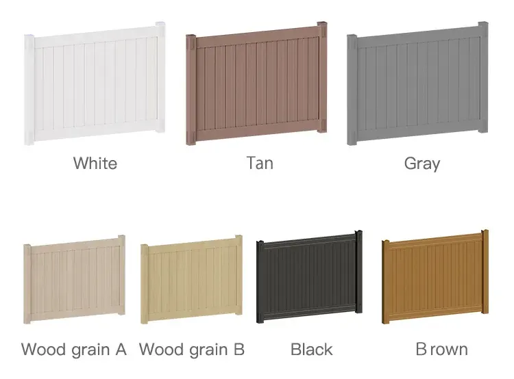 PVC Privacy Fence Color Options