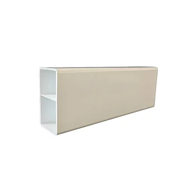 3-1/2" x 2" Vinyl Fence Ribbed Rails Detail