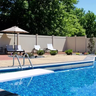 4 Pieces Vinyl Fence Panels used for pool fence