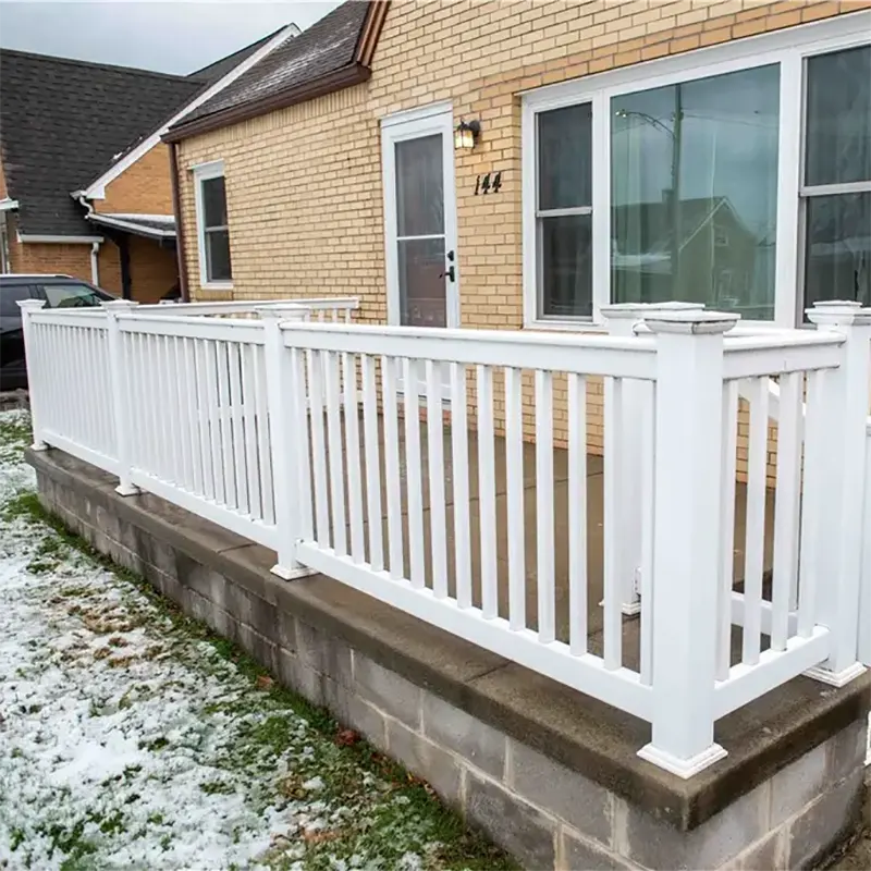 Fence Post Vinyl Skirt on Railing Fence
