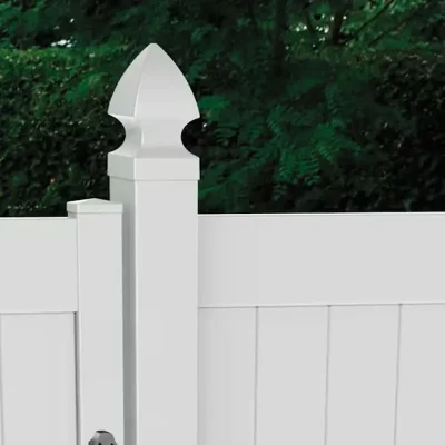 Gothic Post Caps with full privacy fence