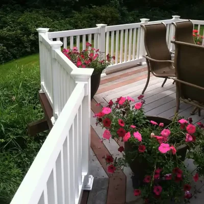New England Post Cap on garden fence