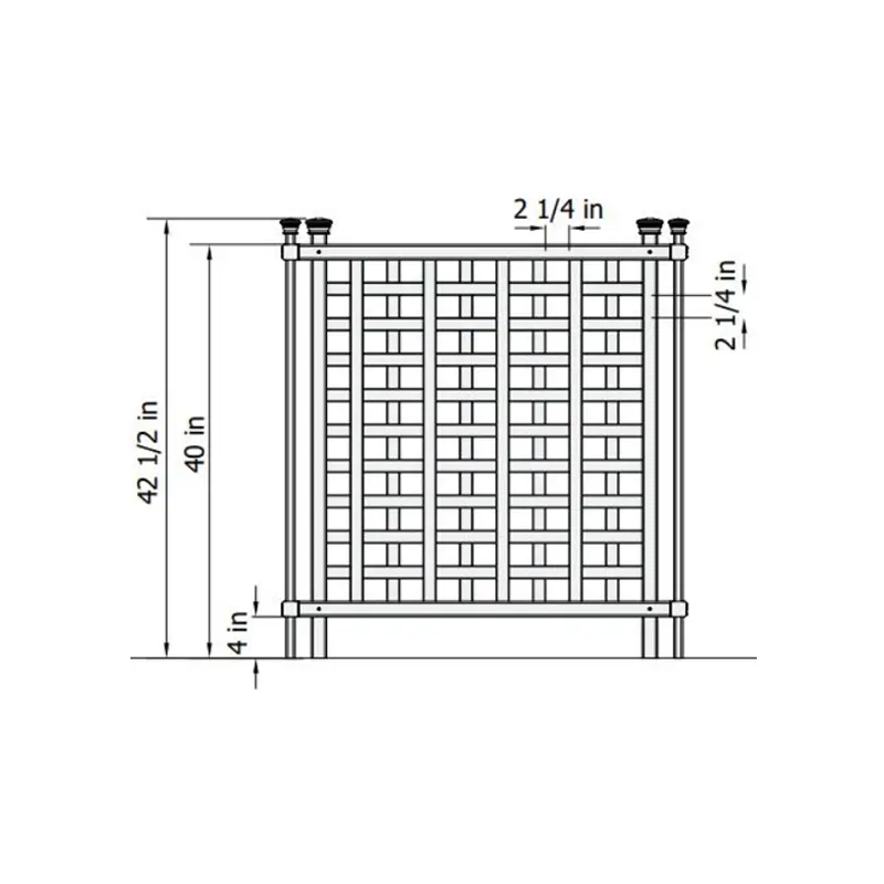 Premium PVC 3 Lattice Panels Fence Detail