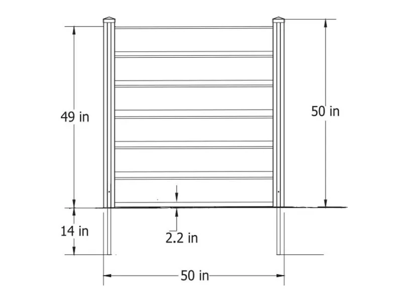 Premium Pvc Semi-enclosure Fence Size