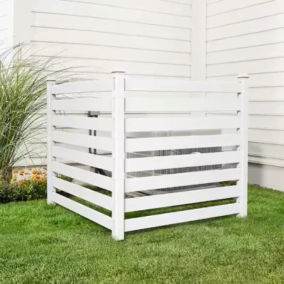 Semi enclosure Vinyl Privacy Screen Application