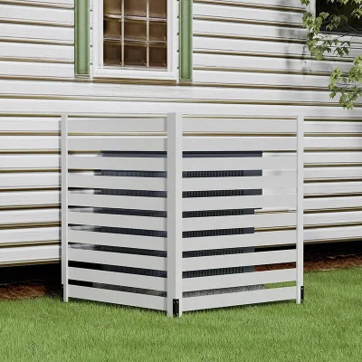 Semi enclosure Vinyl Privacy Screen for AC