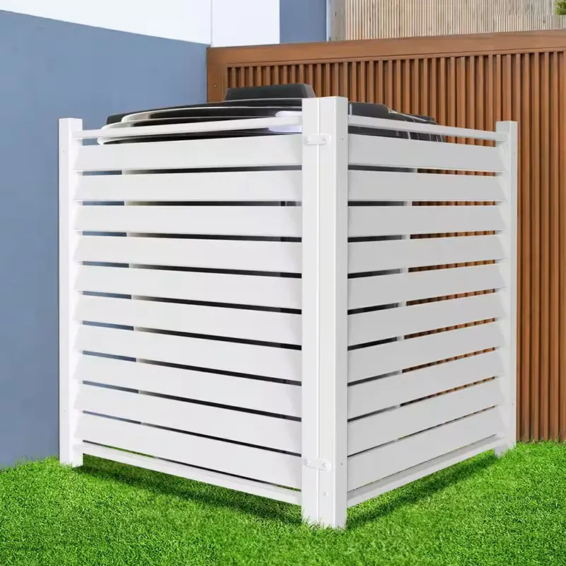 Semi enclosure Vinyl Privacy Screen for trash can