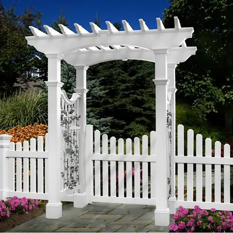 Vinyl Arbor Post for garden