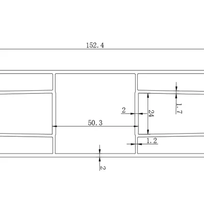 Vinyl Double Slot Rail Size