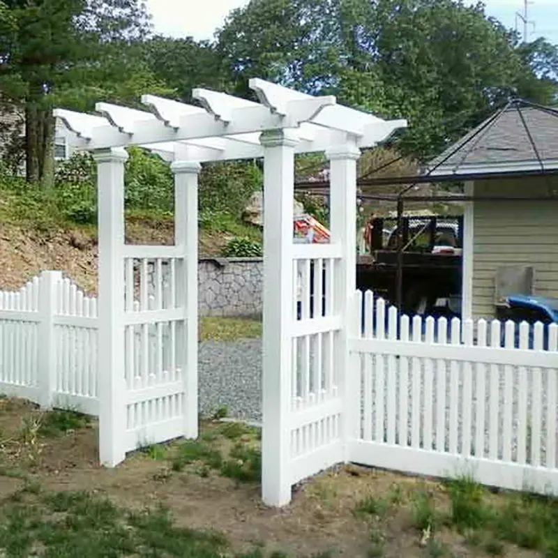 Vinyl Fence Arbor Post Caps Application