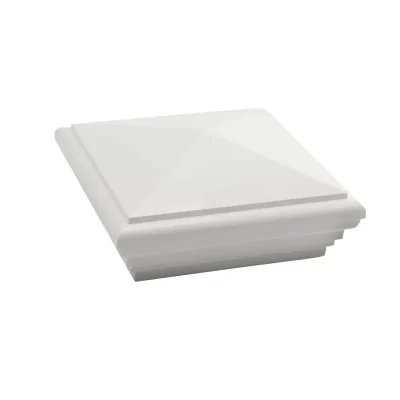 White New England Vinyl Fence Post Cap Details