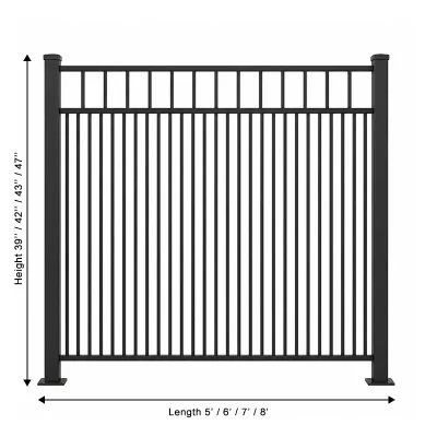 3 Railing Aluminum Railing Size