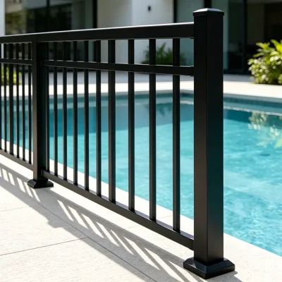 3 rail Railing for pool