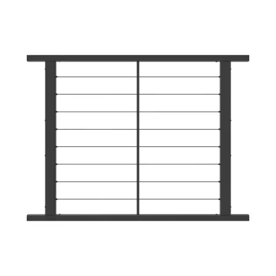 4ft Steel Horizontal Cable Infill Railing