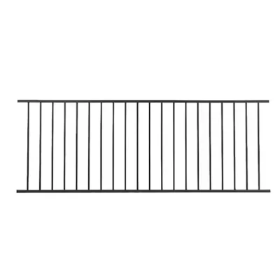 6ft Black Powder Coated Steel Infill Railing