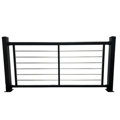 6ft Black Steel Adjustable Axis Infill Stair Railing
