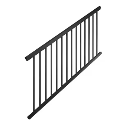 6ft Black Steel Adjustable Infill Stair Railing