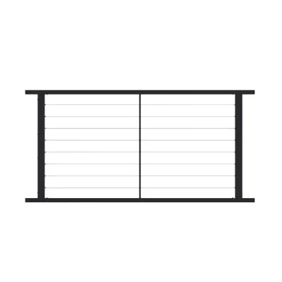 6ft Steel Horizontal Cable Infill Railing