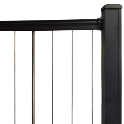 8ft Aluminum Vertical Cable Infill Railing Detail