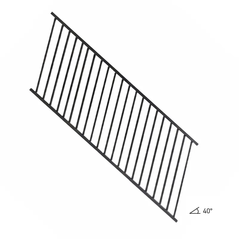 8ft Black Aluminum Adjustable Infill Stair Railing
