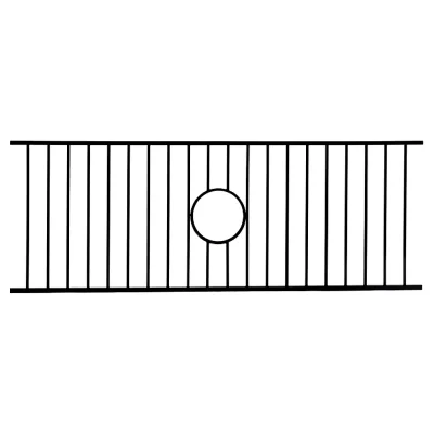 8ft Black Ornamental Steel Infill Railing