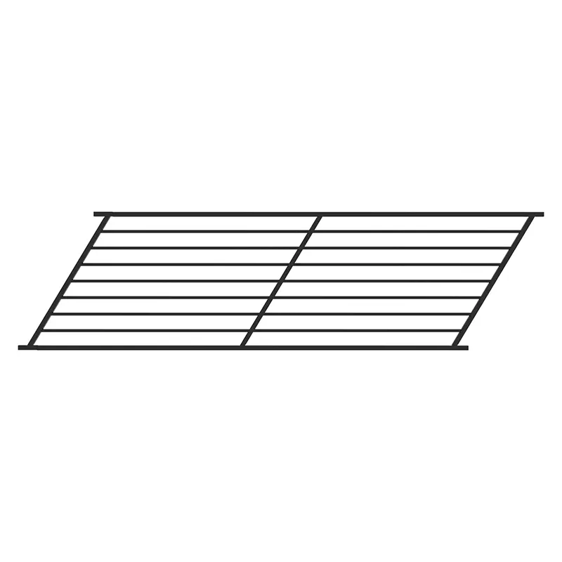 8ft Black Steel Adjustable Axis Infill Stair Railing Panel