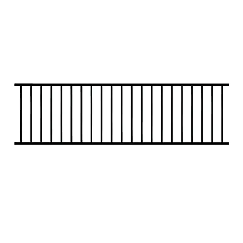 8ft Commercial Black Aluminum Infill Railing