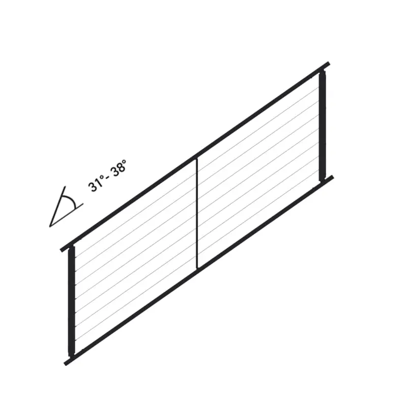 8ft Steel Horizontal Adjustable Cable Infill Railing for Stair