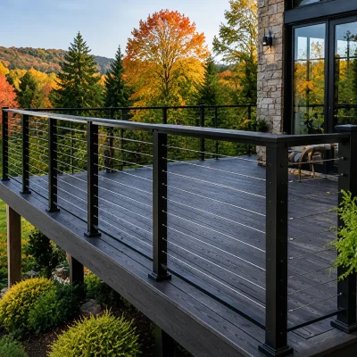 8ft Steel Horizontal Cable Infill Railing for Terrace
