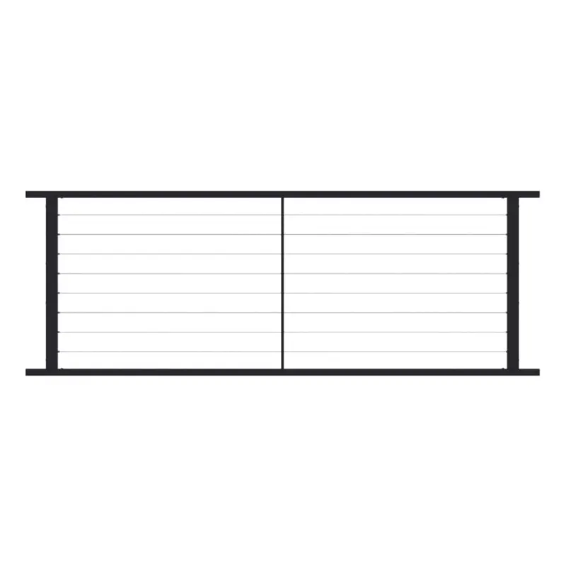 8ft Steel Horizontal Cable Infill Railing