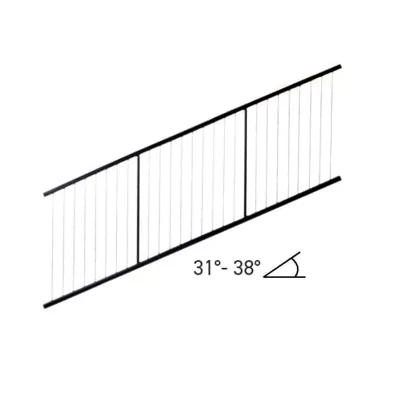 8ft Steel Vertical Adjustable Cable Infill Stair Railing