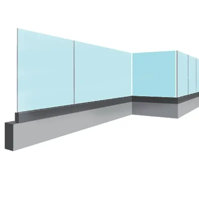 Adjustable Level Lock Glass Railing panels