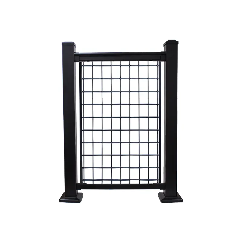 Aluminum Flat Top with Mesh Panel Infill Railing