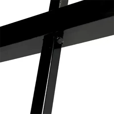 Black 3 Rails Aluminum Railing Detail