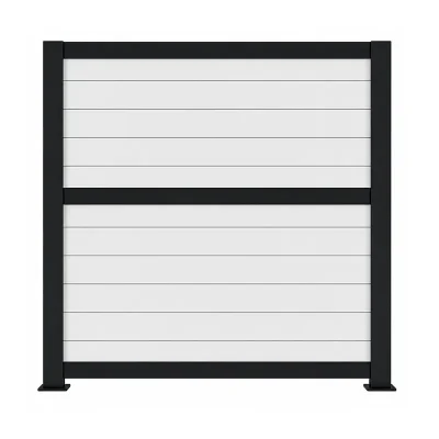 Black Powder Coated Aluminum Privacy Railing