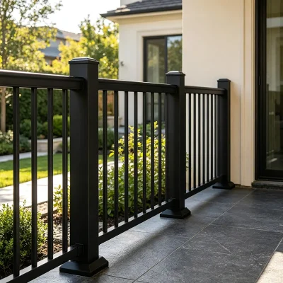 Black Square Aluminum Railing for Platform