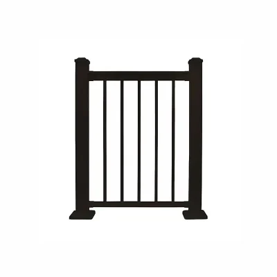 Black Square Aluminum Railing with Square Balusters