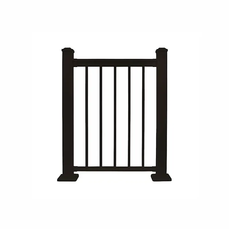 Black Square Aluminum Railing with Square Balusters
