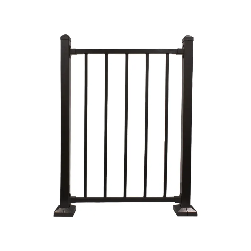Black Square Steel Railing with Square Balusters