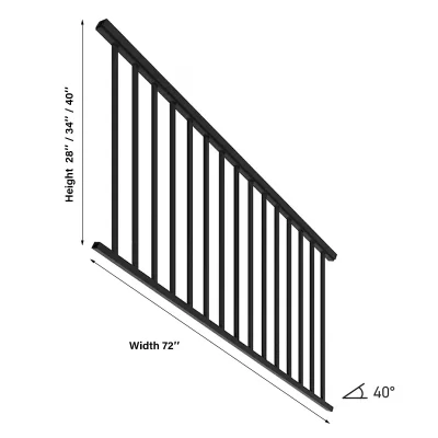 Black Steel Adjustable Infill Railing