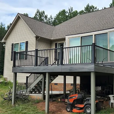 Black Steel Adjustable Infill Railing for Stair