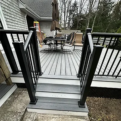 Black Steel Adjustable Infill Stair Railing for Balcony