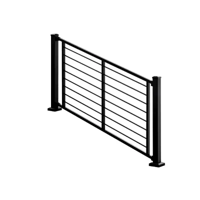 Black Steel Axis Infill Railing Panel