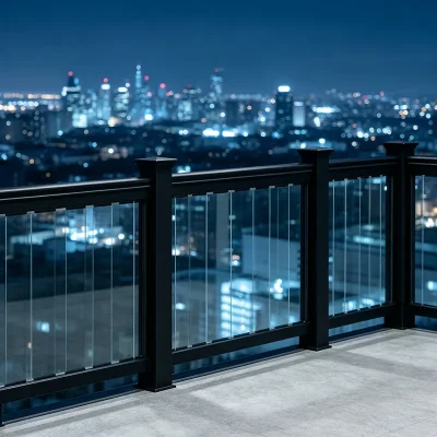 Glass Slats Infill Railing for Balcony