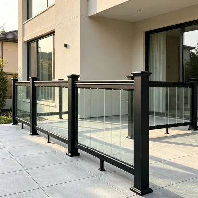 Glass Slats Infill Railing for Residential