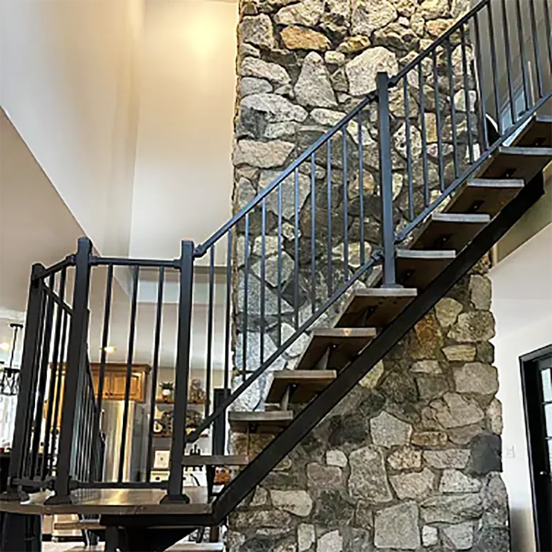 Indoor Black Steel Adjustable Infill Stair Railing