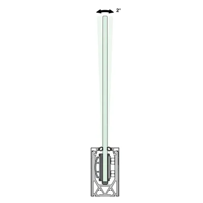 Level Lock Glass Railing Adjustable Detail