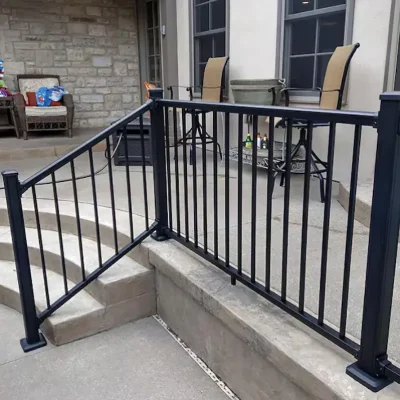 Outdoor 6ft Black Steel Infill Railing